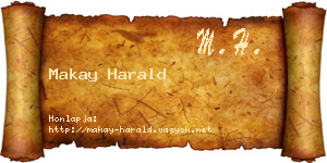 Makay Harald névjegykártya